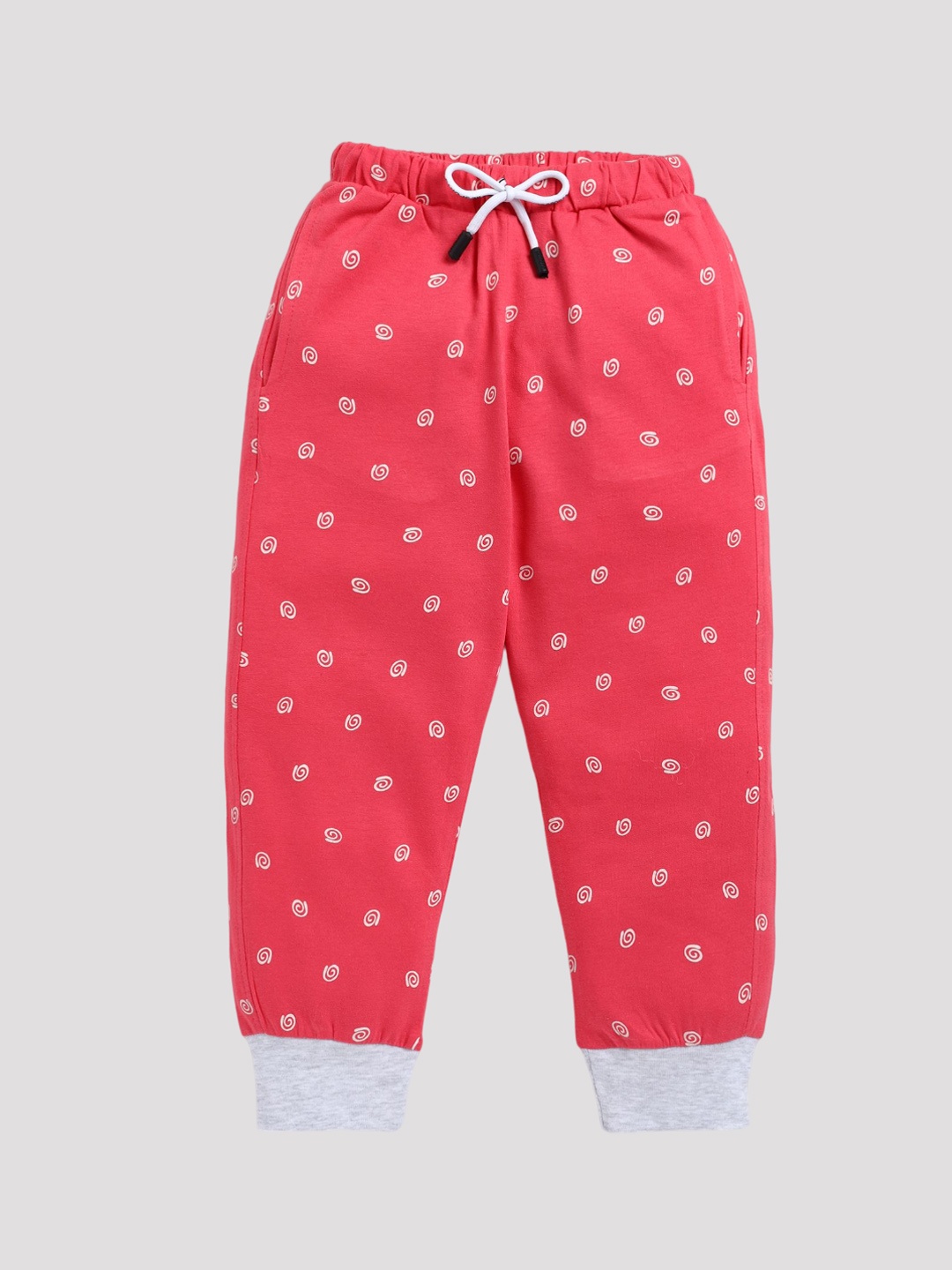 

Cutopies Girls Printed Mid Rise Joggers, Coral