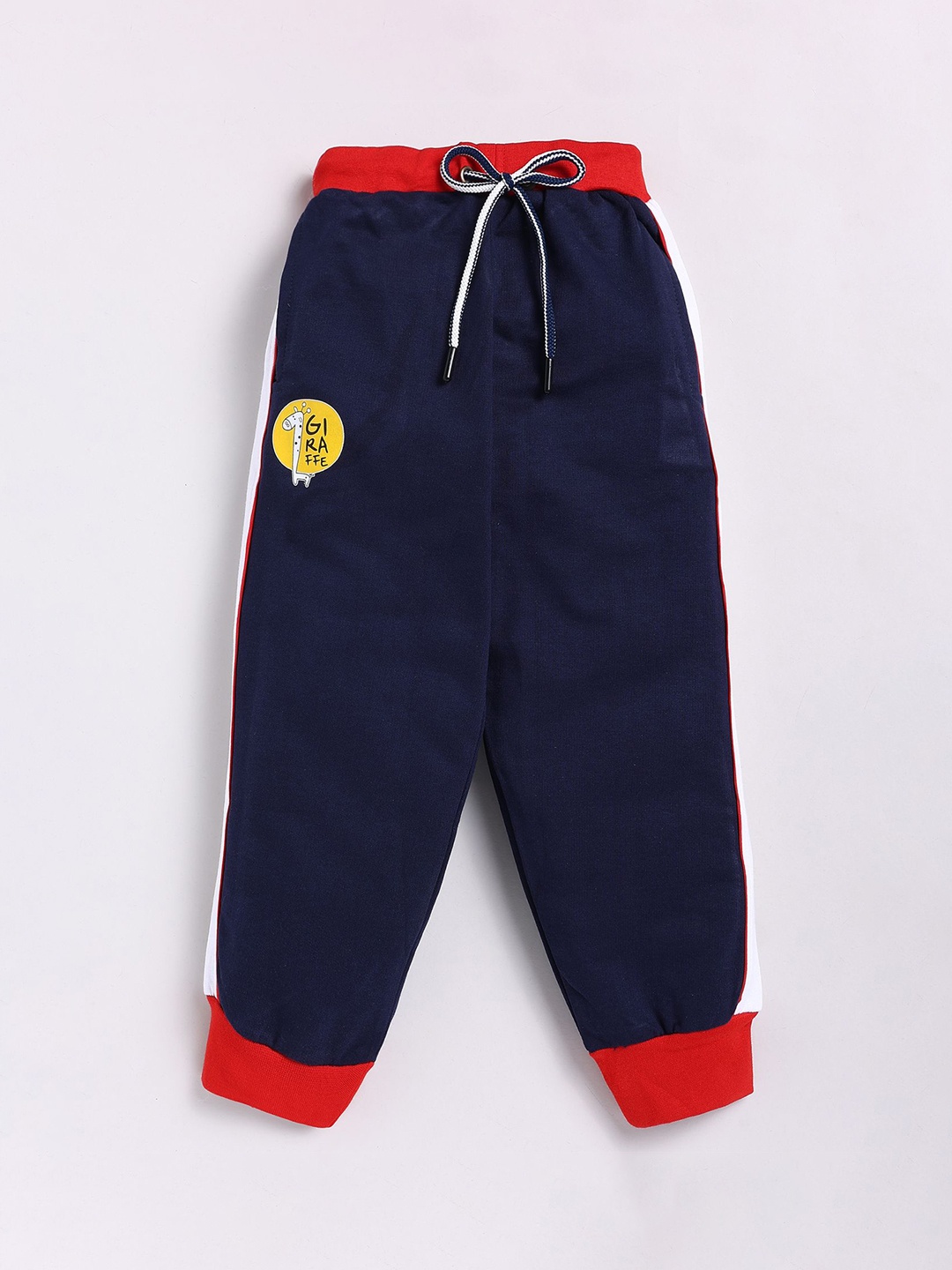 

Cutopies Boys Printed Mid Rise Joggers, Navy blue