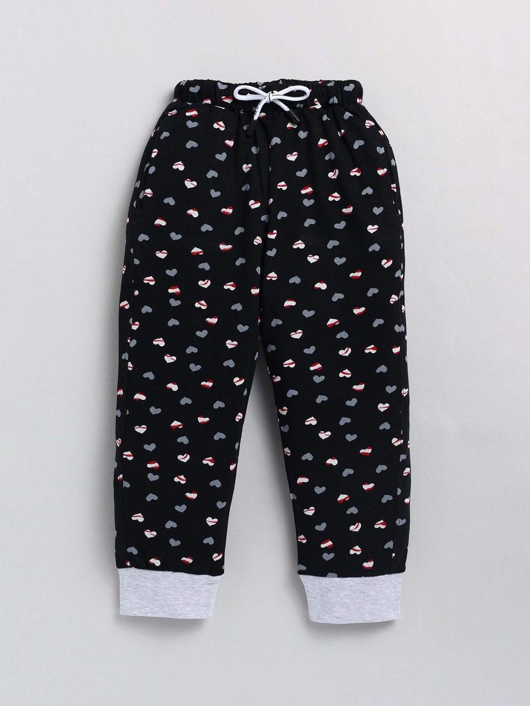 

Cutopies Girls Printed Mid Rise Joggers, Black