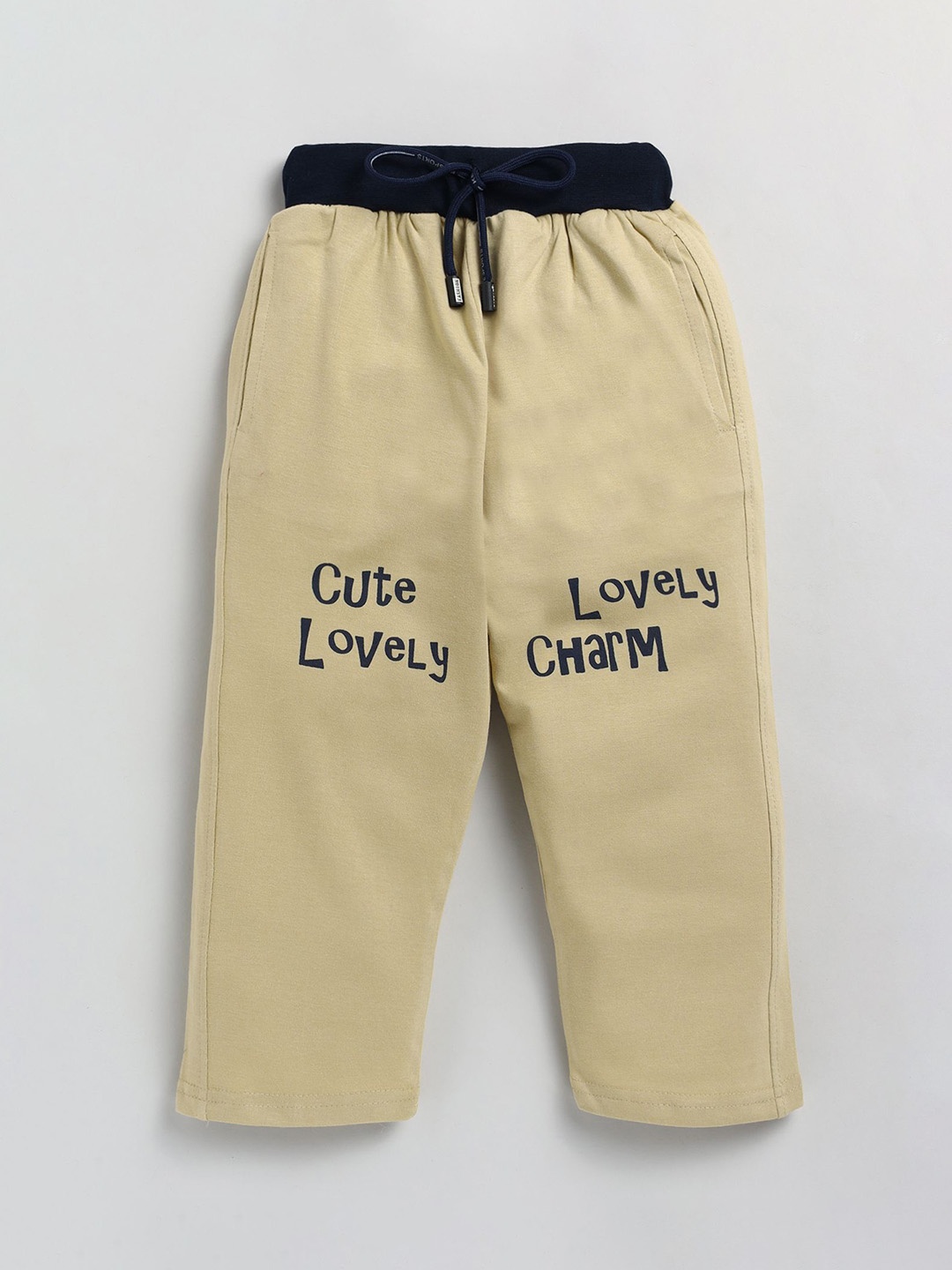 

Cutopies Boys Printed Mid Rise Track Pants, Beige