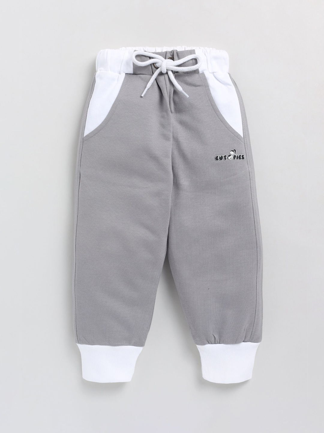 

Cutopies Girls Colorblocked Jogger Pant, Grey