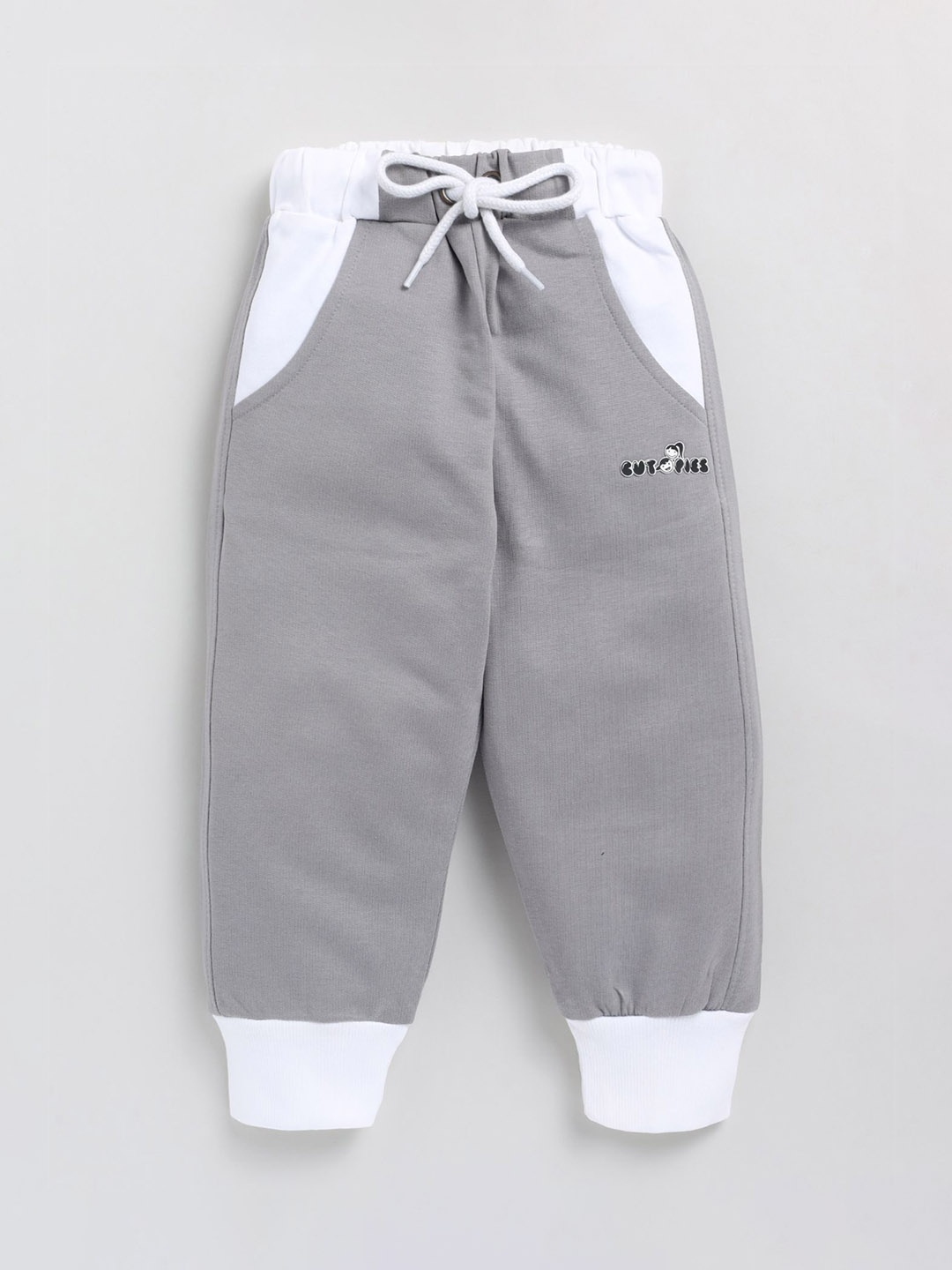 

Cutopies Girls Colorblocked Track Pant, Grey