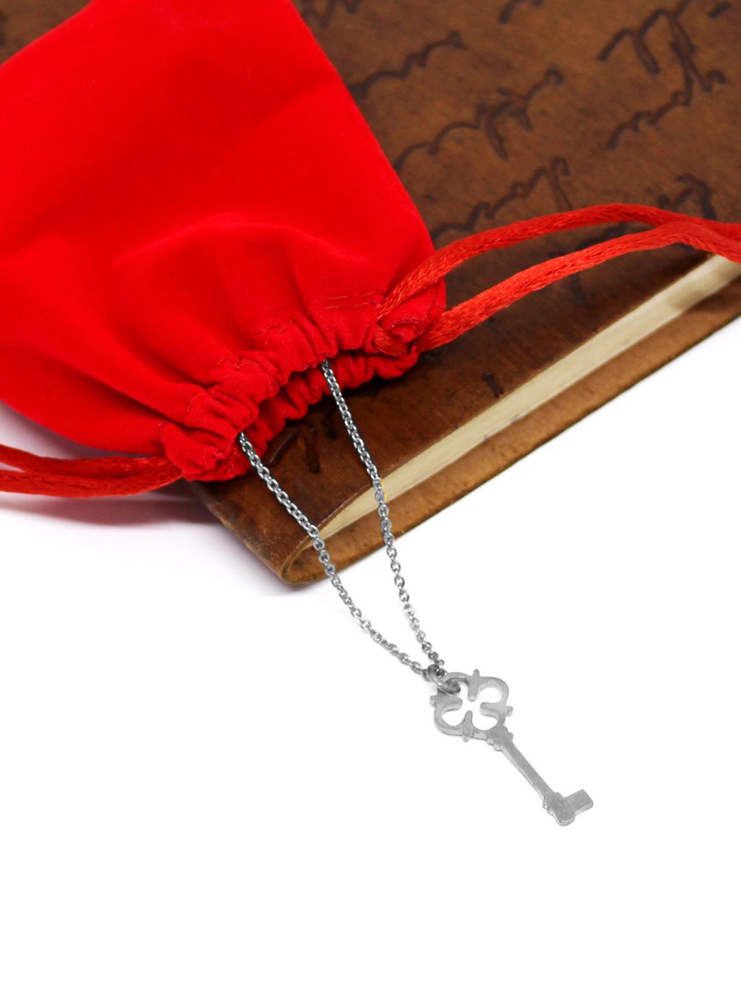 

Goldnera 925 Sterling Silver Love Key Pendant with Chain