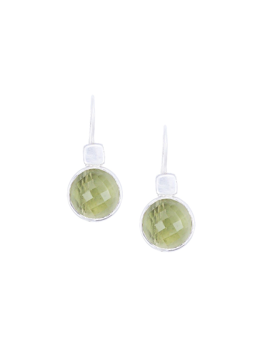 

Exotic India Faceted Yellow Topaz Stone Sterling Silver Studded Earrings