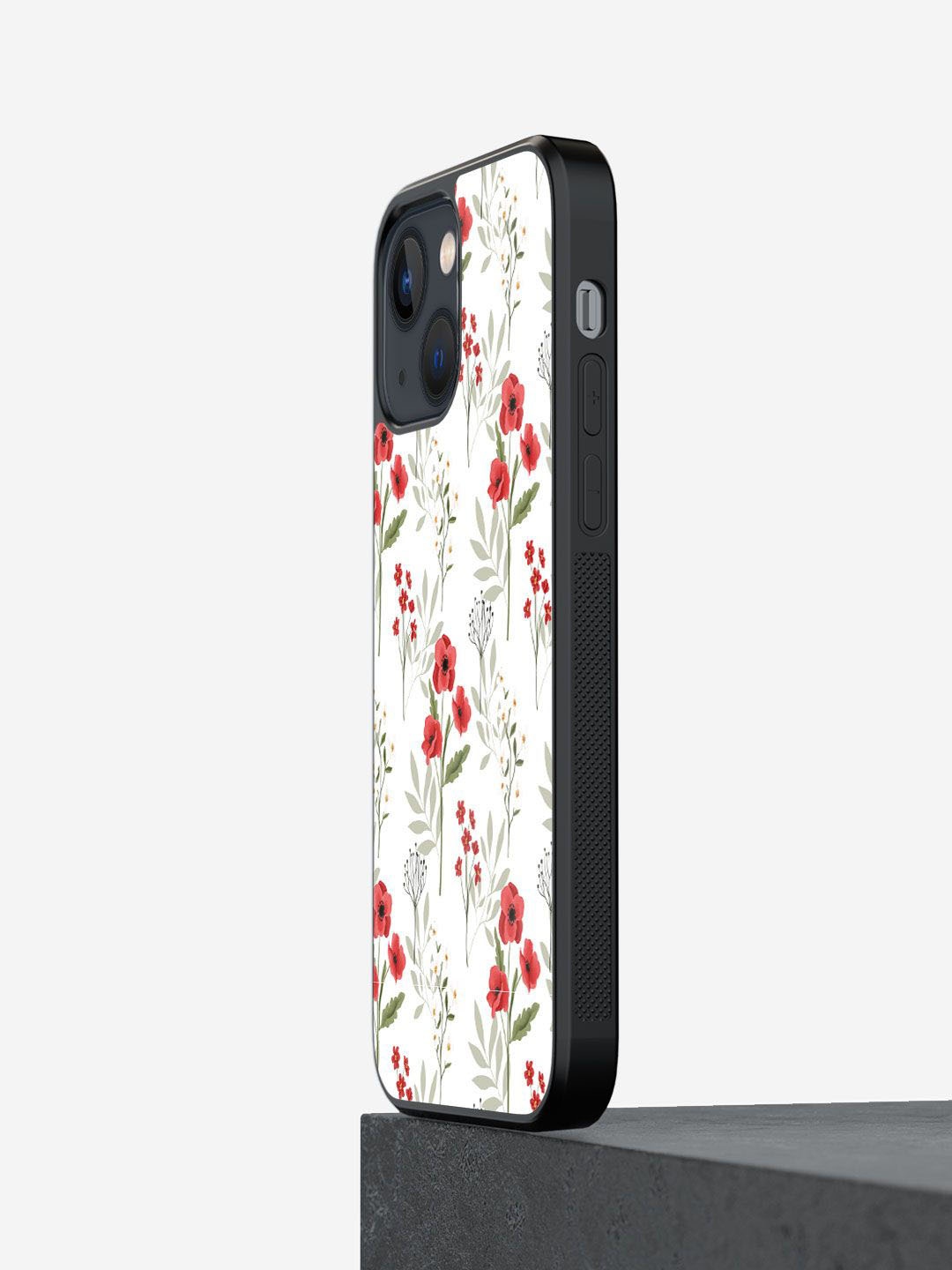 

macmerise Floral Printed iPhone 13 Impact Resistant Back Case Mobile Accessories, White