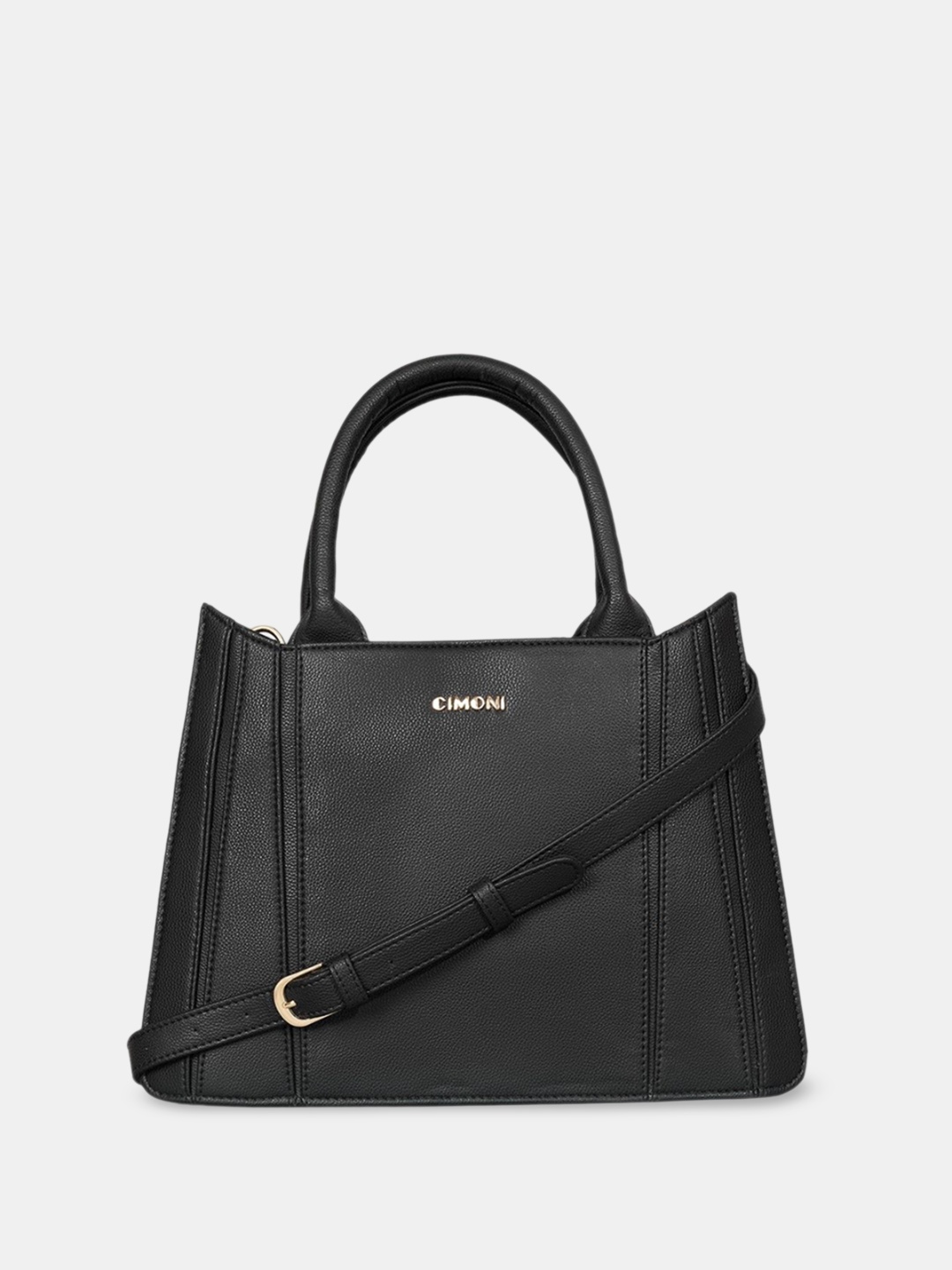 

CIMONI PU Structured Handheld Bag with Quilted, Black