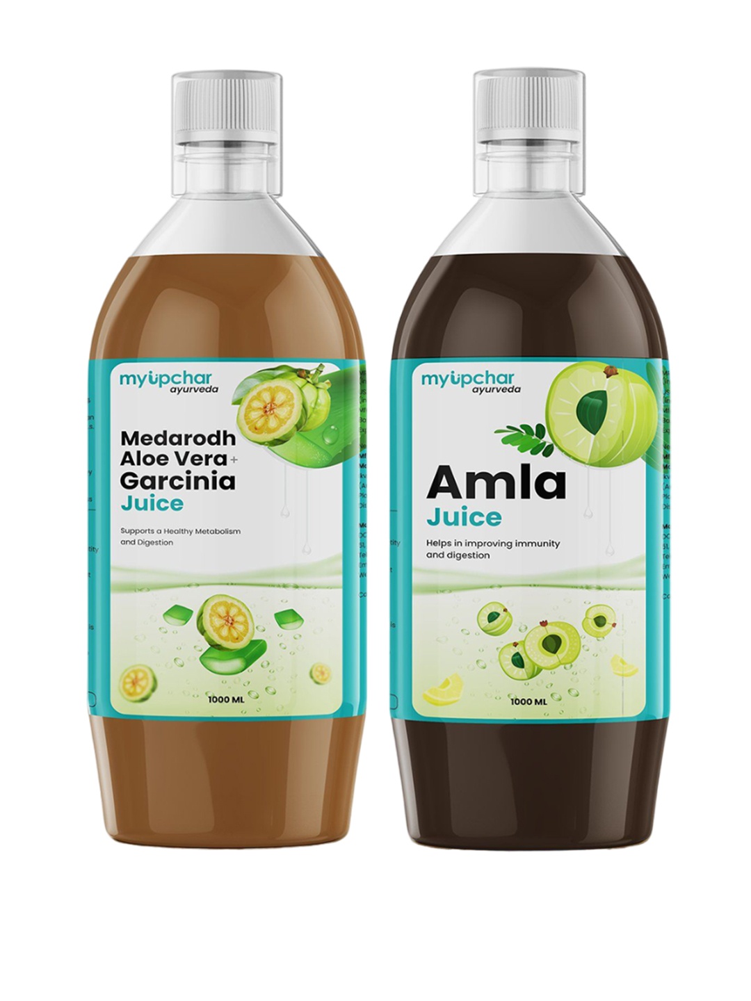 

Myupchar Ayurveda Garcinia Juice & Amla Juice - 1000ml Each, Brown