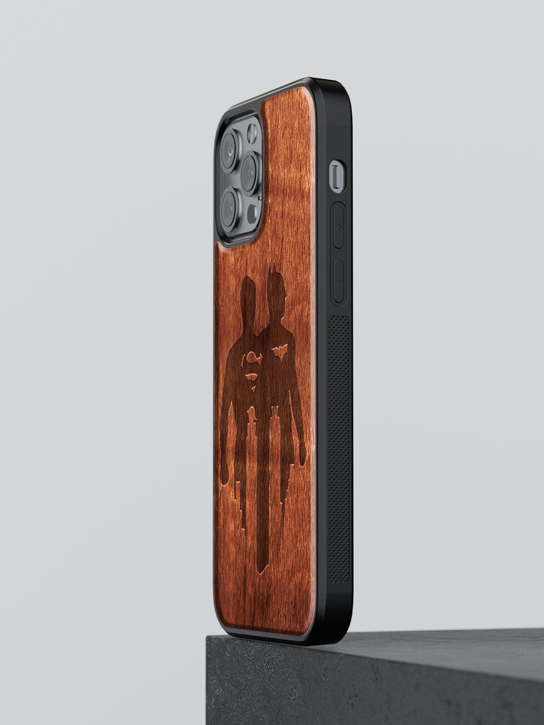 

macmerise Impact Resistant Superhero Printed iPhone 13 Pro Back Case Mobile Accessories, Brown