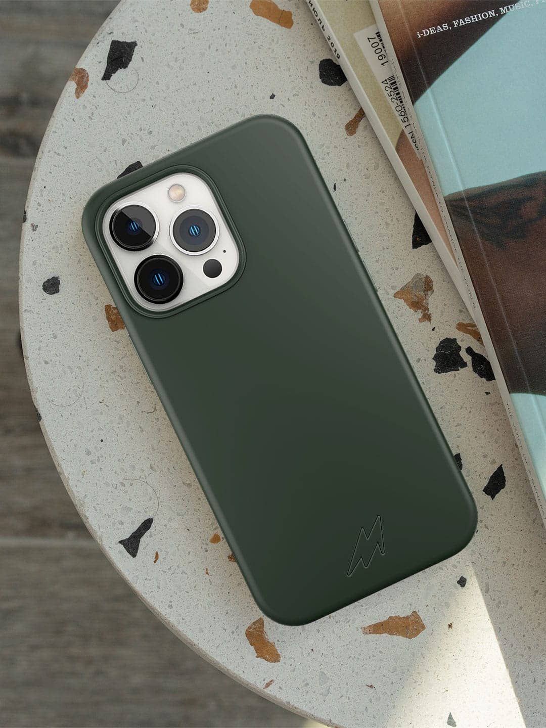 

macmerise Solid Printed iPhone 13 Pro Max Back Case Mobile Accessories, Green