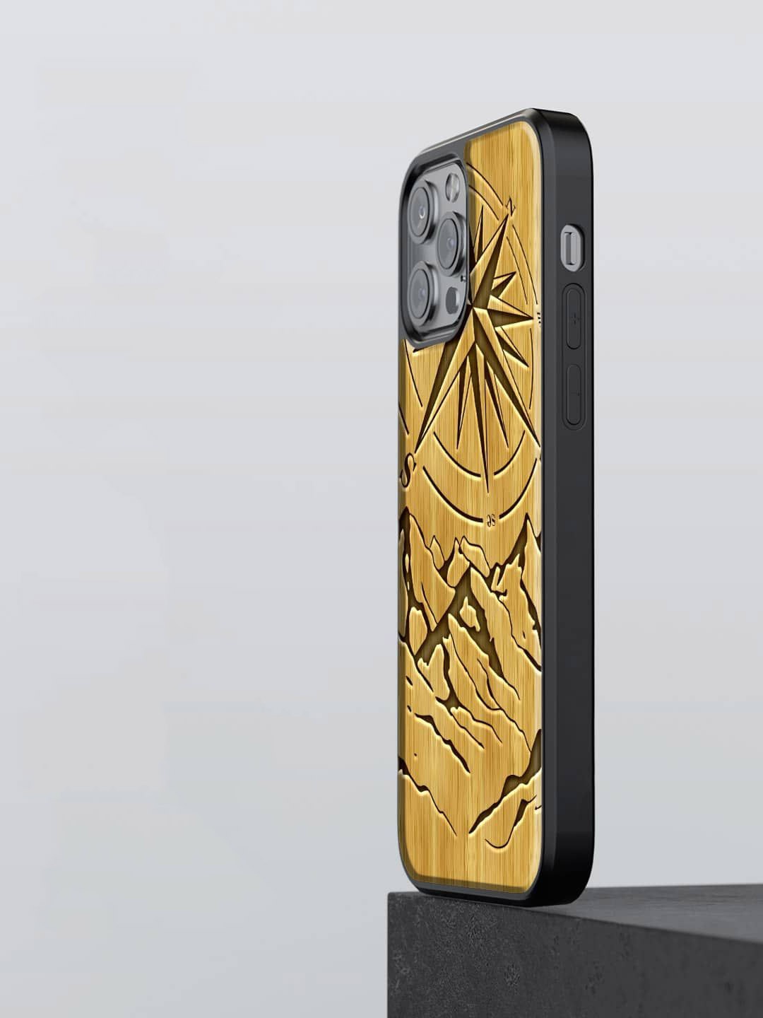 

macmerise Impact Resistant Printed iPhone 13 Pro Back Case Mobile Accessories, Beige