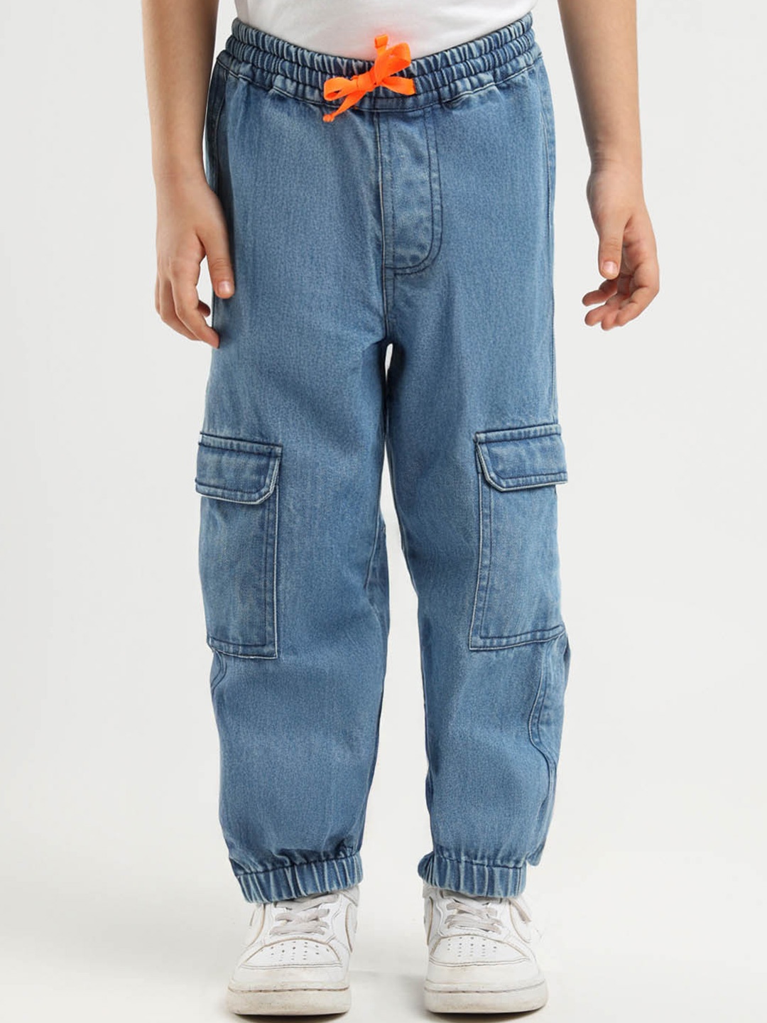 

Somersault Boys Relaxed Denim Cargos Style Joggers, Blue