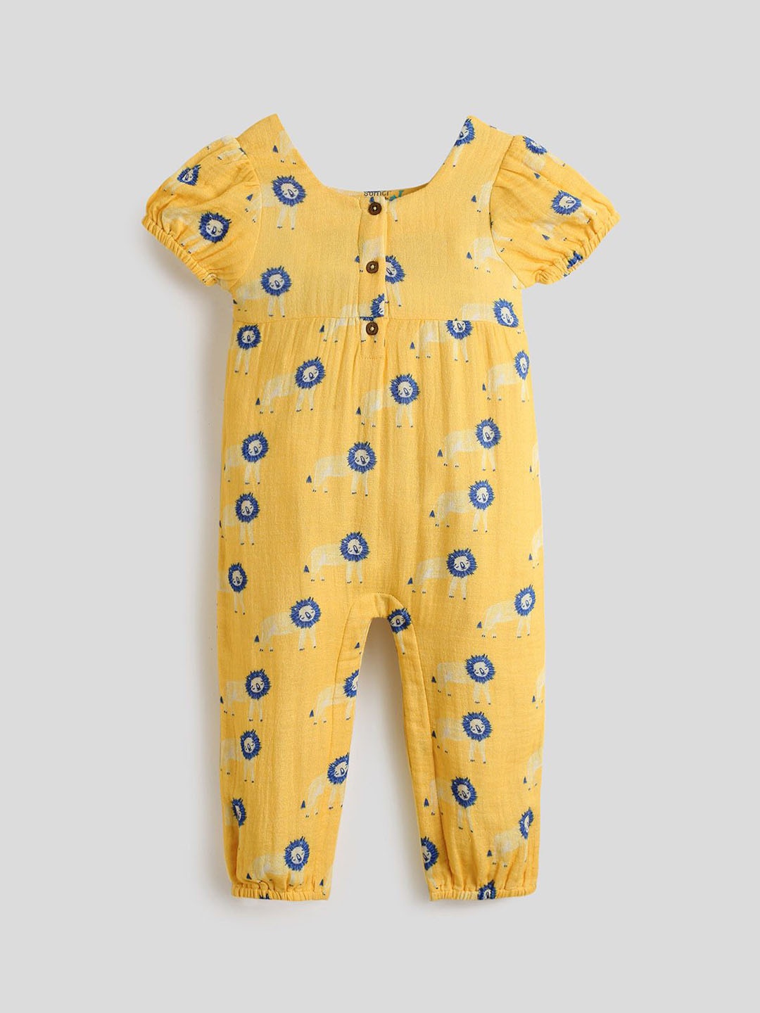 

Somersault Infant Girls Printed Cotton Romper, Yellow