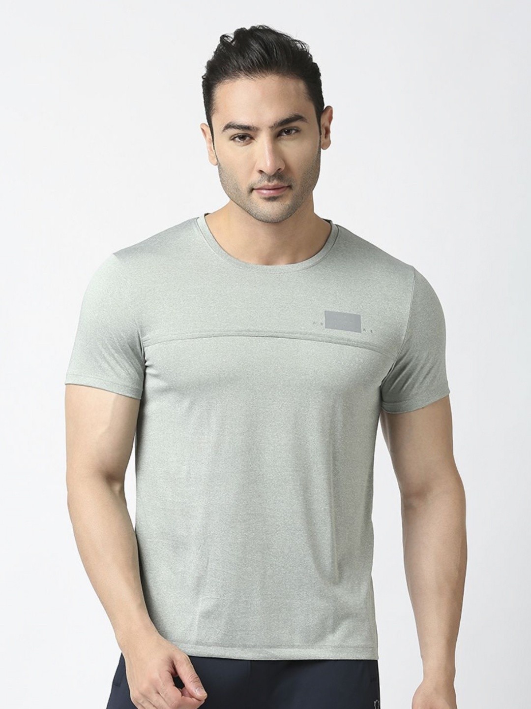 

Lovable Sport Men Graphic Solid Round Neck Polyester T-Shirt, Grey