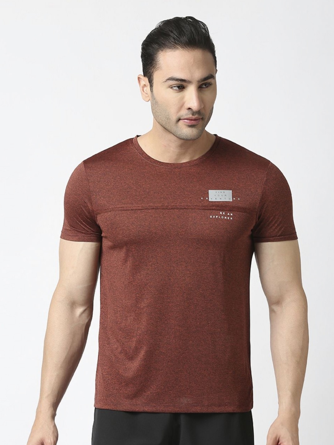 

Lovable Sport Men Graphic Solid Round Neck Polyester T-Shirt, Maroon