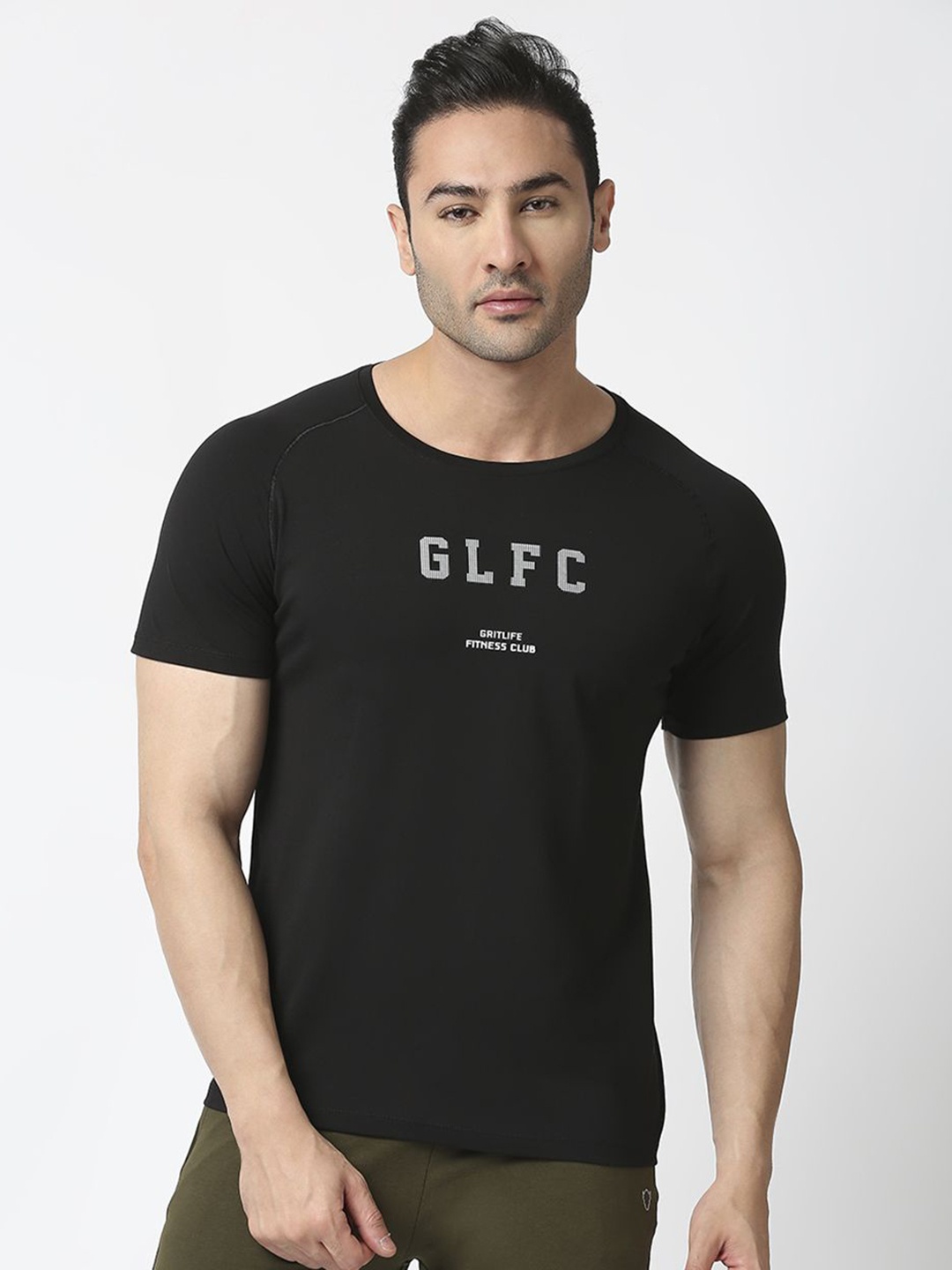 

Lovable Sport Men Typography Printed Round Neck Cotton T-Shirt, Black