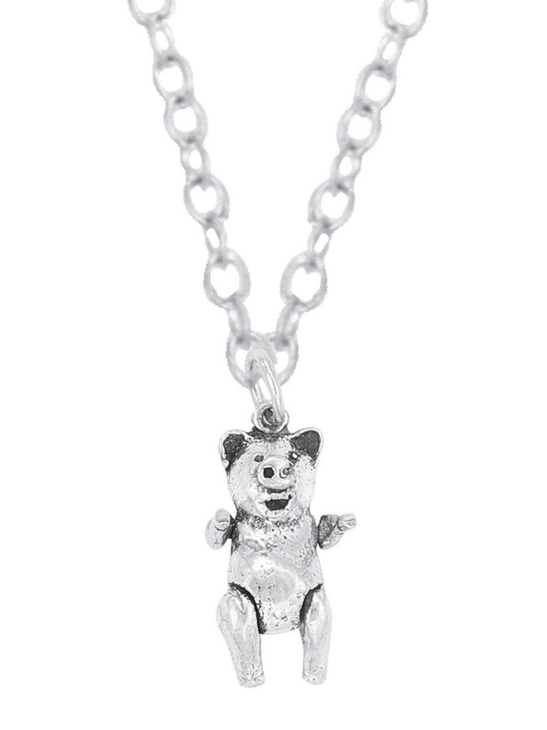 

Exotic India Sterling Silver Pig Pendant