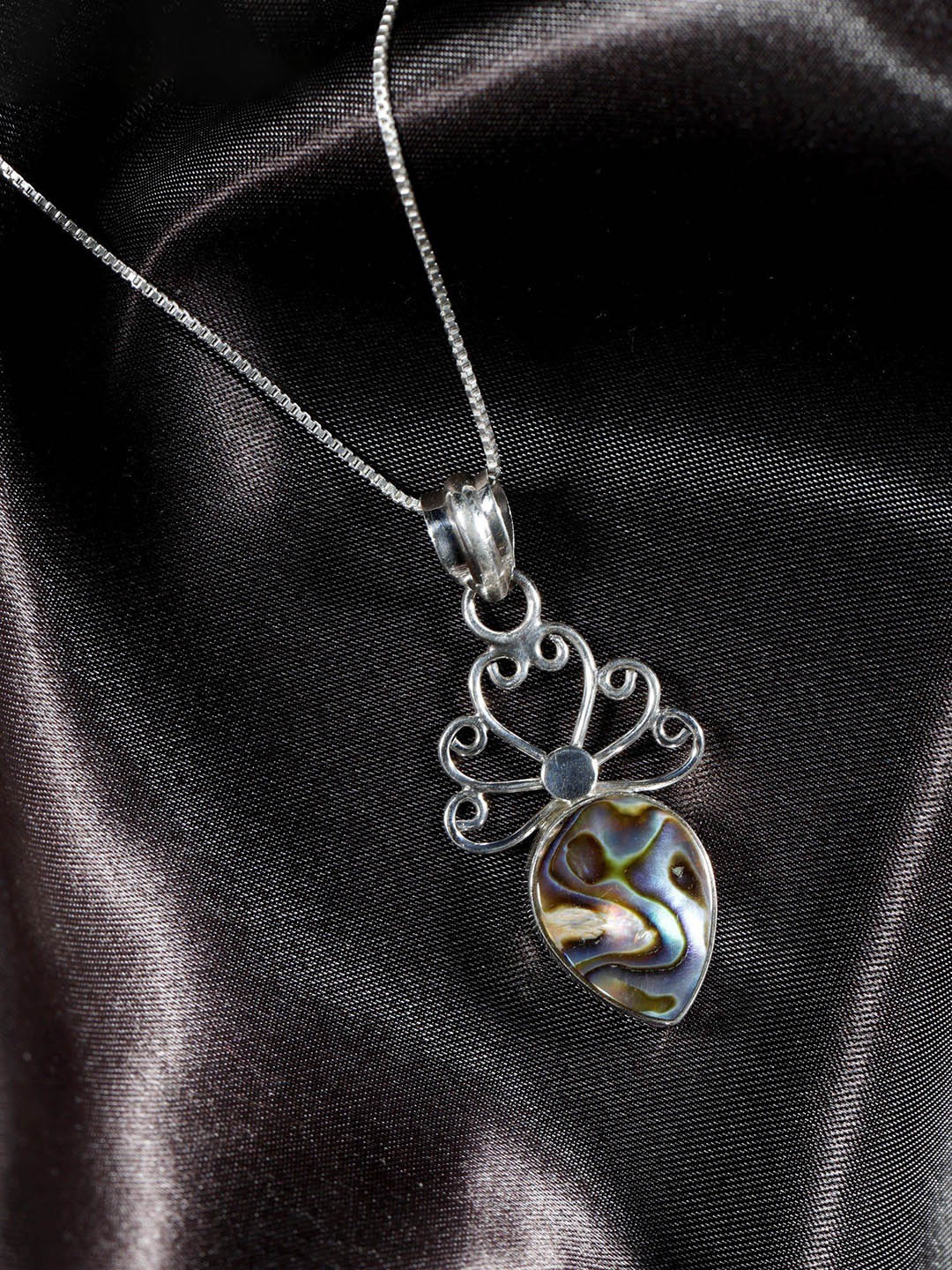 

Exotic India Abalone Sterling Silver Pendant