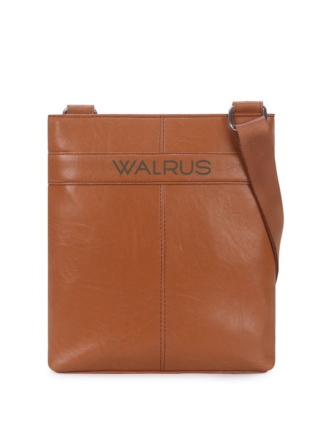 

Walrus Unisex Textured Messenger Bag, Tan