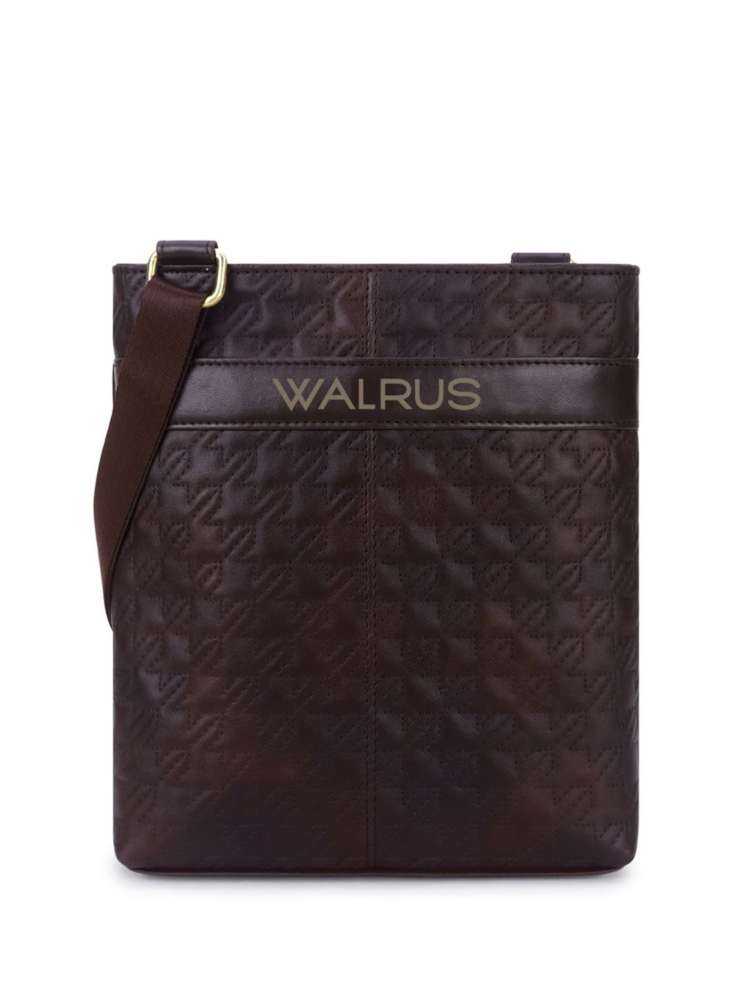 

Walrus Adults Textured Messenger Bag, Brown