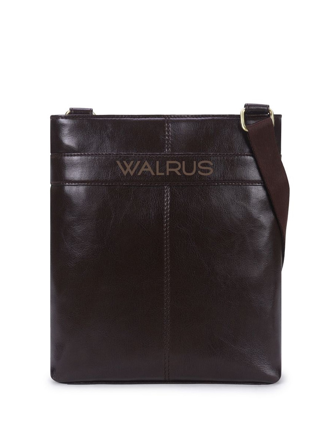 

Walrus Unisex Textured Messenger Bag, Brown