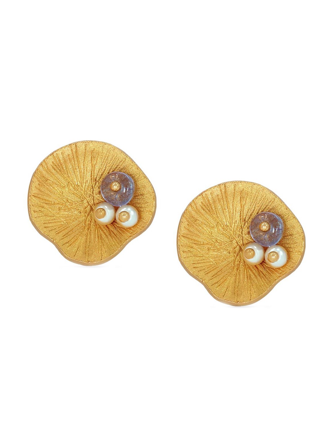 

BHIMA BIS HUID 22K Oceana Pearl Shell Earring, Yellow