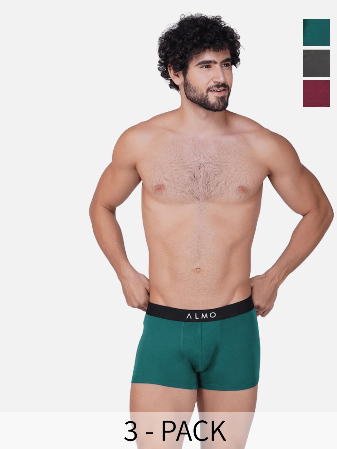 

Almo Wear Pack Of 3 Trunks - MME-T-RGS, Maroon