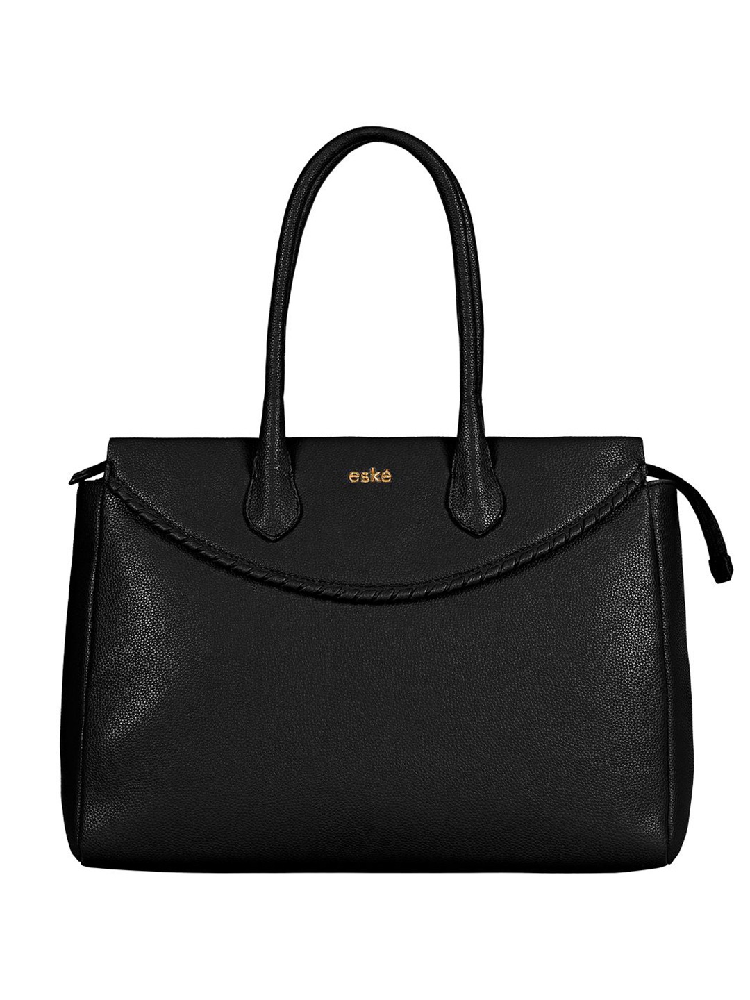 

Eske Turner Vegan Leather Oversized Textured Tote Bag, Black