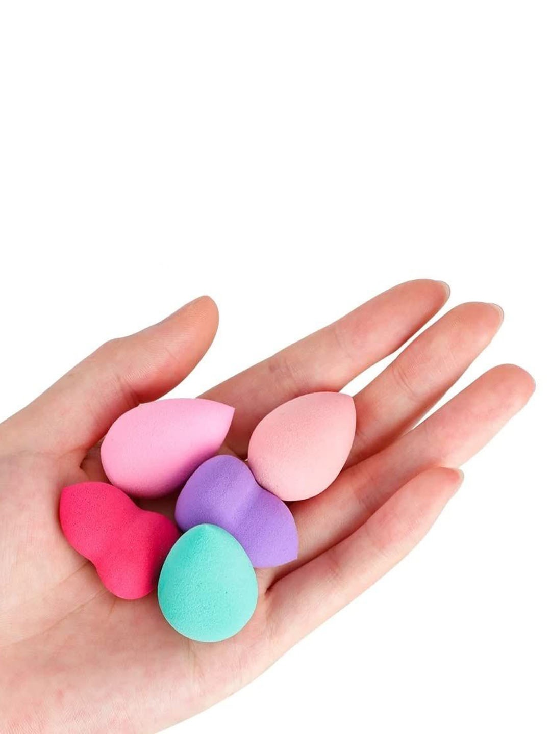 

Facejewel Set Of 5 Mini Makeup Sponge Puff, Pink