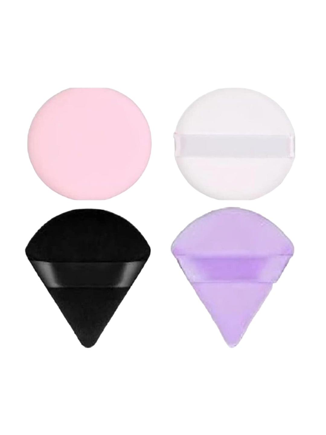 

Facejewel Set Of 2 Pizza Sponge With Set Of 2 Round Makeup Sponge Set, Black