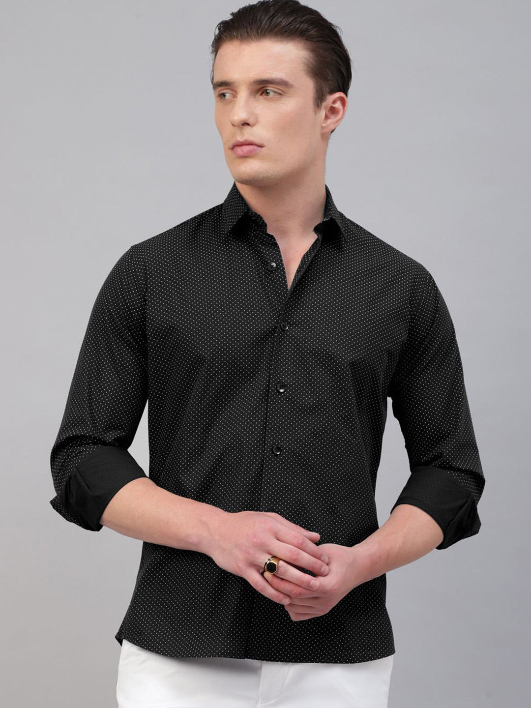 

Givo Men Smart Opaque Casual Shirt, Black