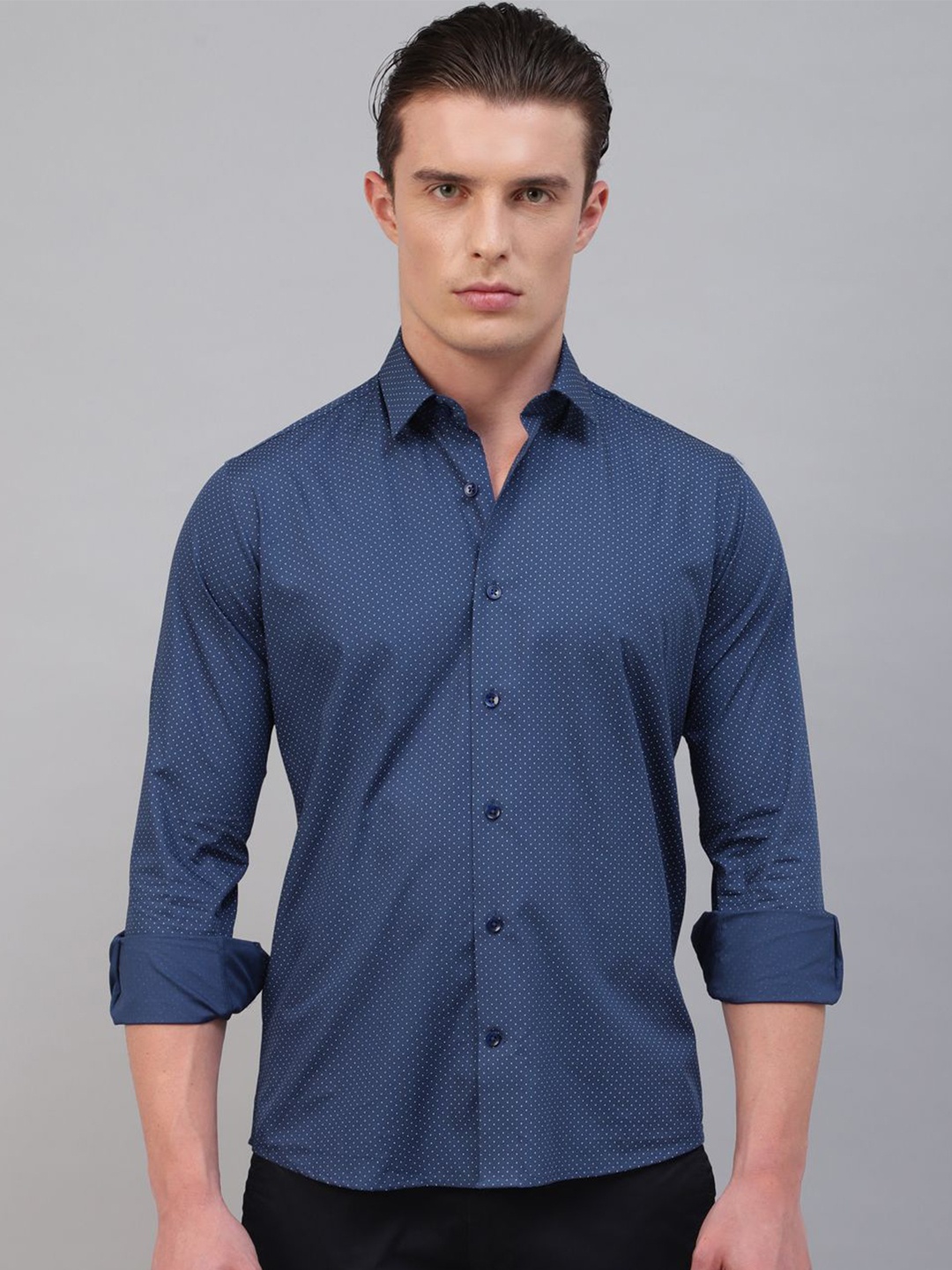 

Givo Men Smart Opaque Printed Casual Shirt, Blue
