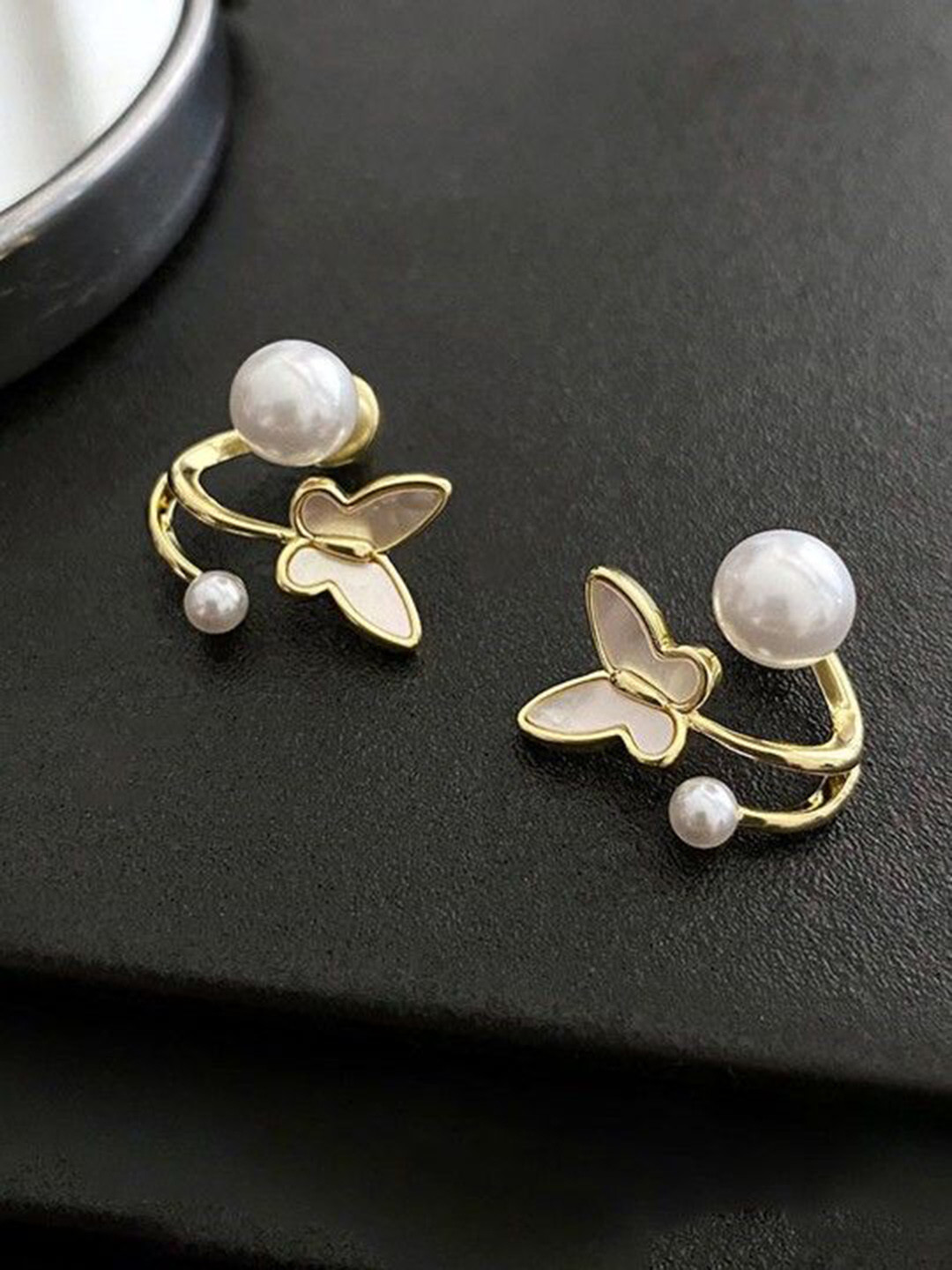 

Softwrap Gold-Plated Beaded Butterfly Shaped Studs