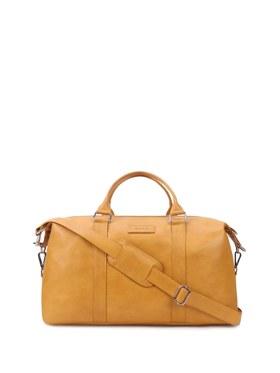 

Walrus Series Medium Vegan Leather Duffel Bag-22 liters, Yellow