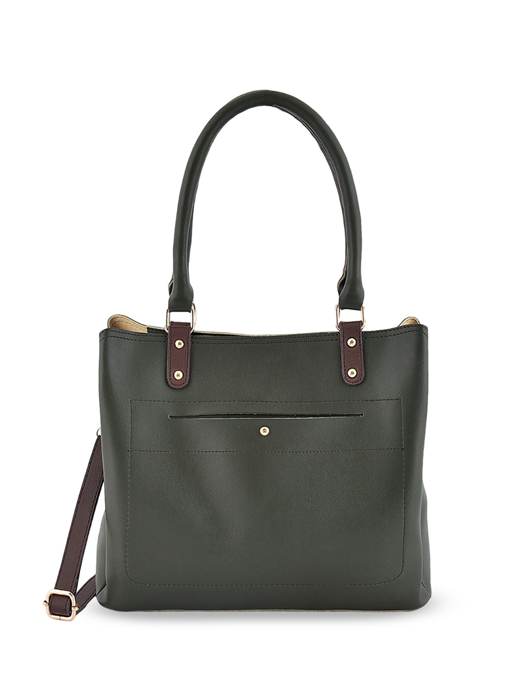 

Womanix PU Structured Shoulder Bag, Green