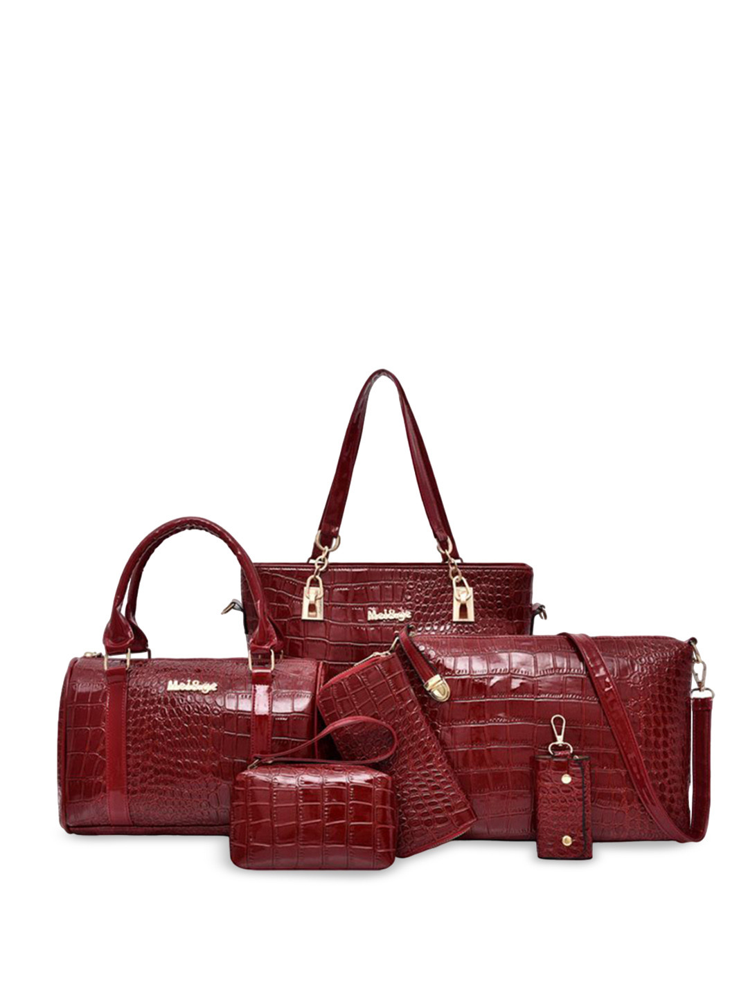 

Womanix Textured PU Shopper Satchel, Brown