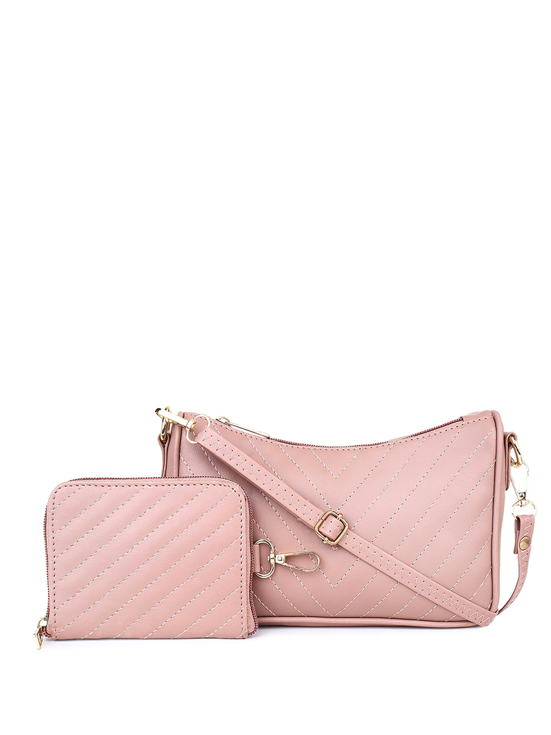 

Womanix PU Structured Sling Bag with Tasselled, Peach
