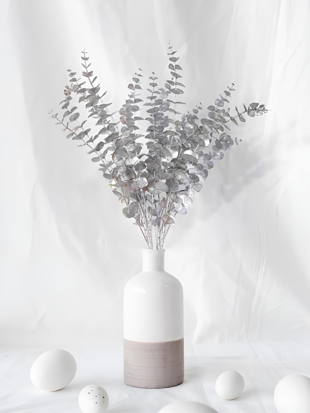 

THE HOME CO. Silver-Toned & White Berry Artificial Flower