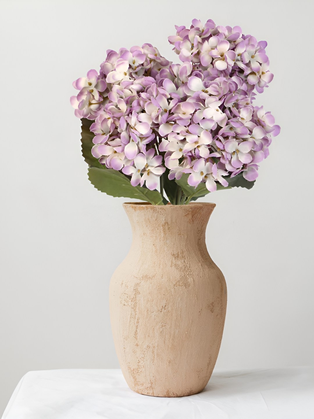 

THE HOME CO. Purple & White Hydrangea Artificial Flower