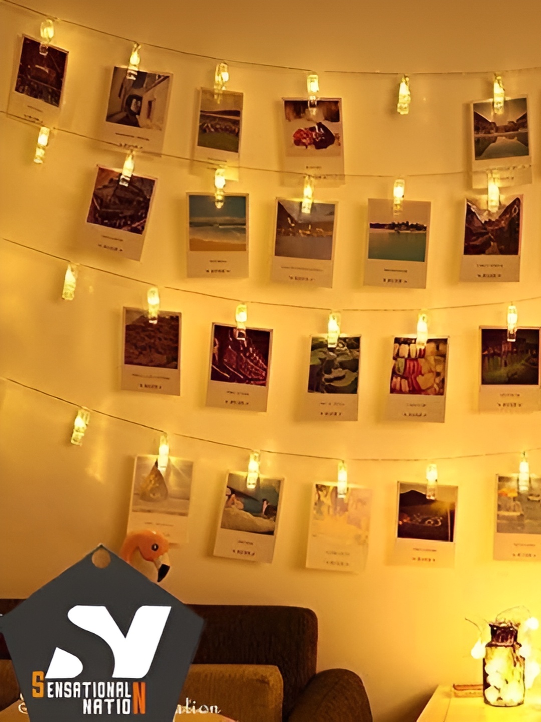 

ENORMITY White Photo Clip Shape String Lights