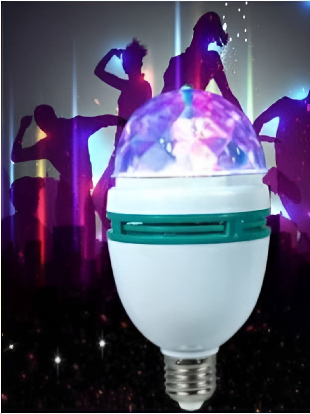 

ENORMITY Sea Green & White LED Rotating Single Disco Bulb