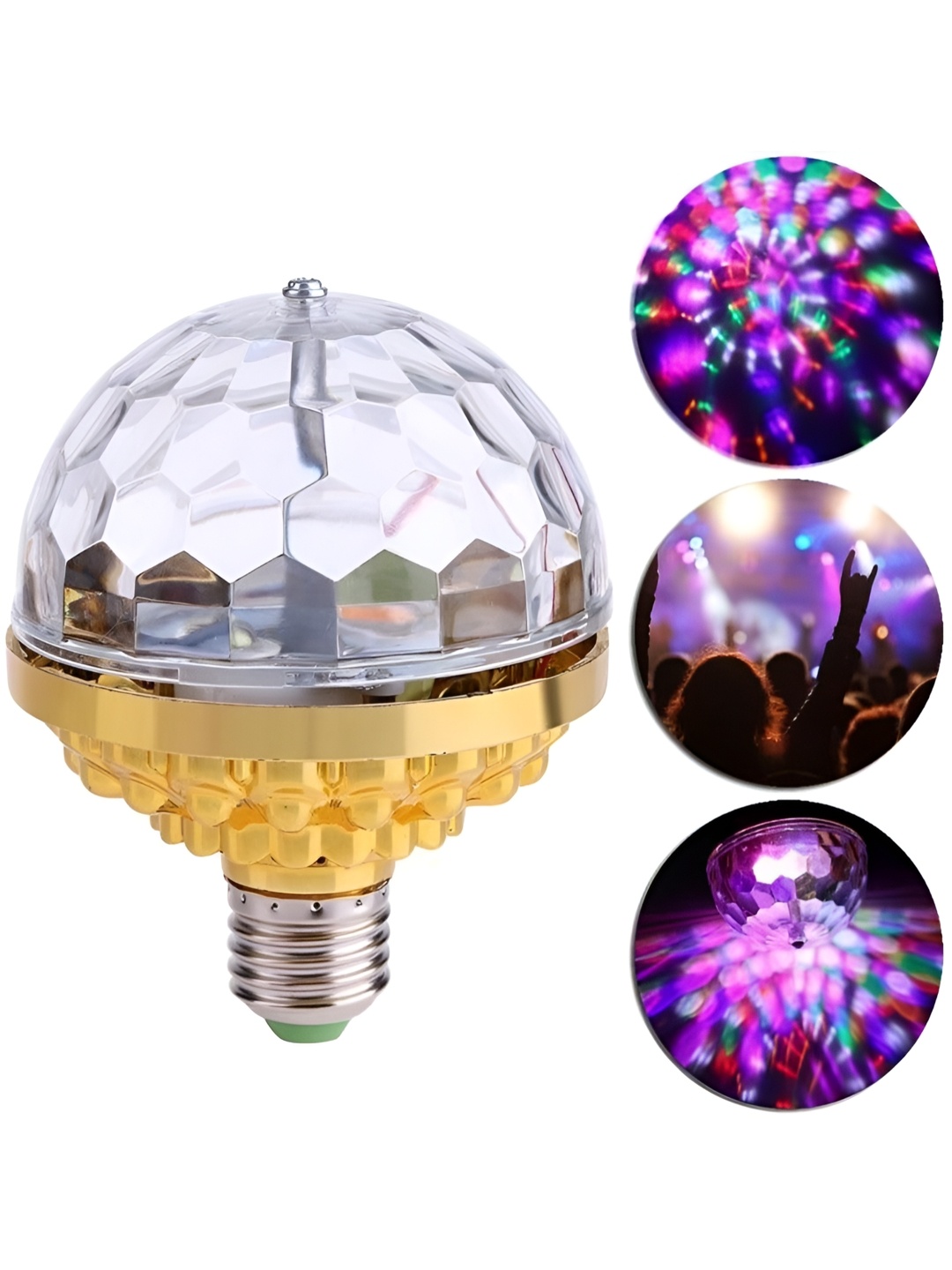 

ENORMITY Gold Toned Textured Textured Contemporary Semi-sphere Disco Ceiling Lamps