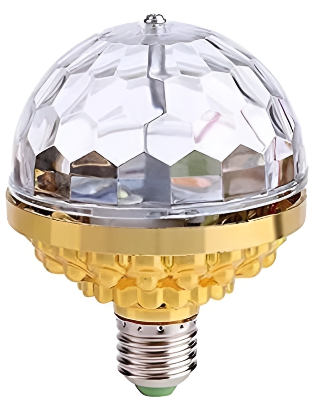 

ENORMITY Yellow & White Textured Disco Ball, Gold