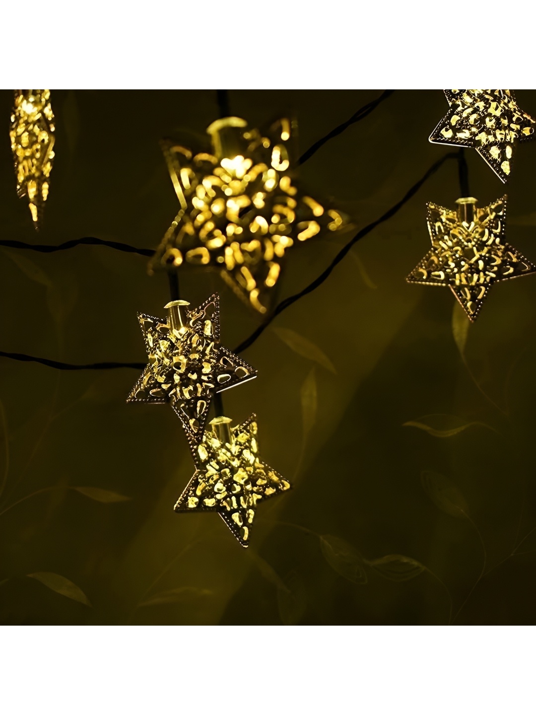 

ENORMITY Gold Toned Metal Star Shaped String Lights