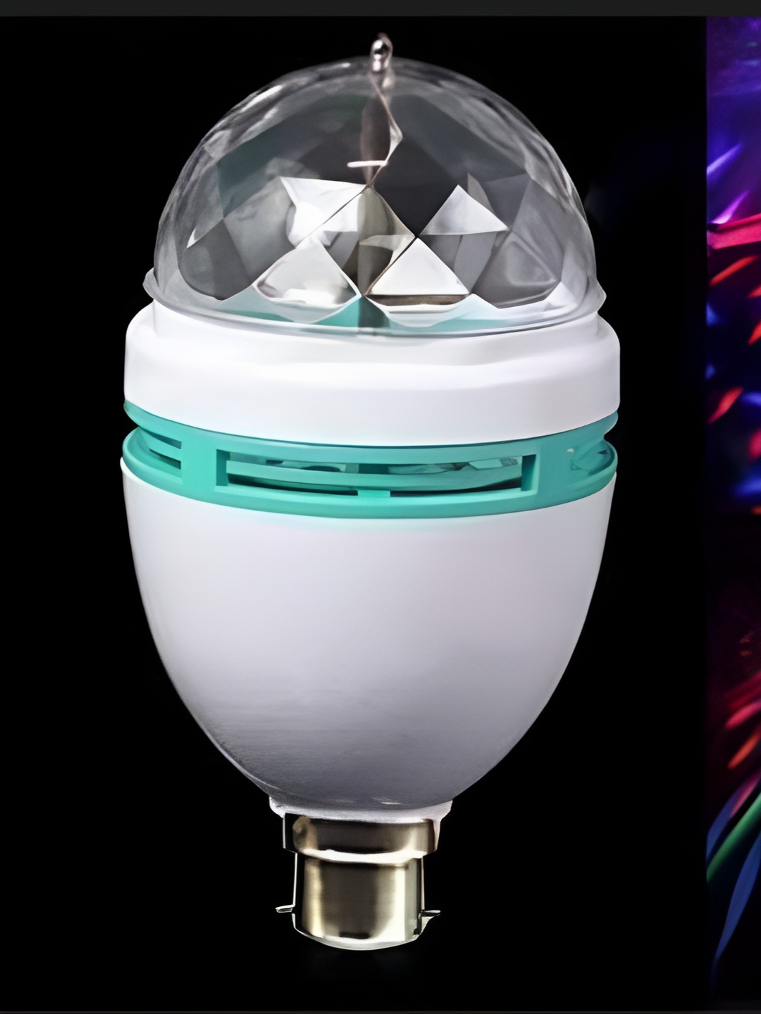 

ENORMITY Sea Green & White Textured Disco Ball Bulb