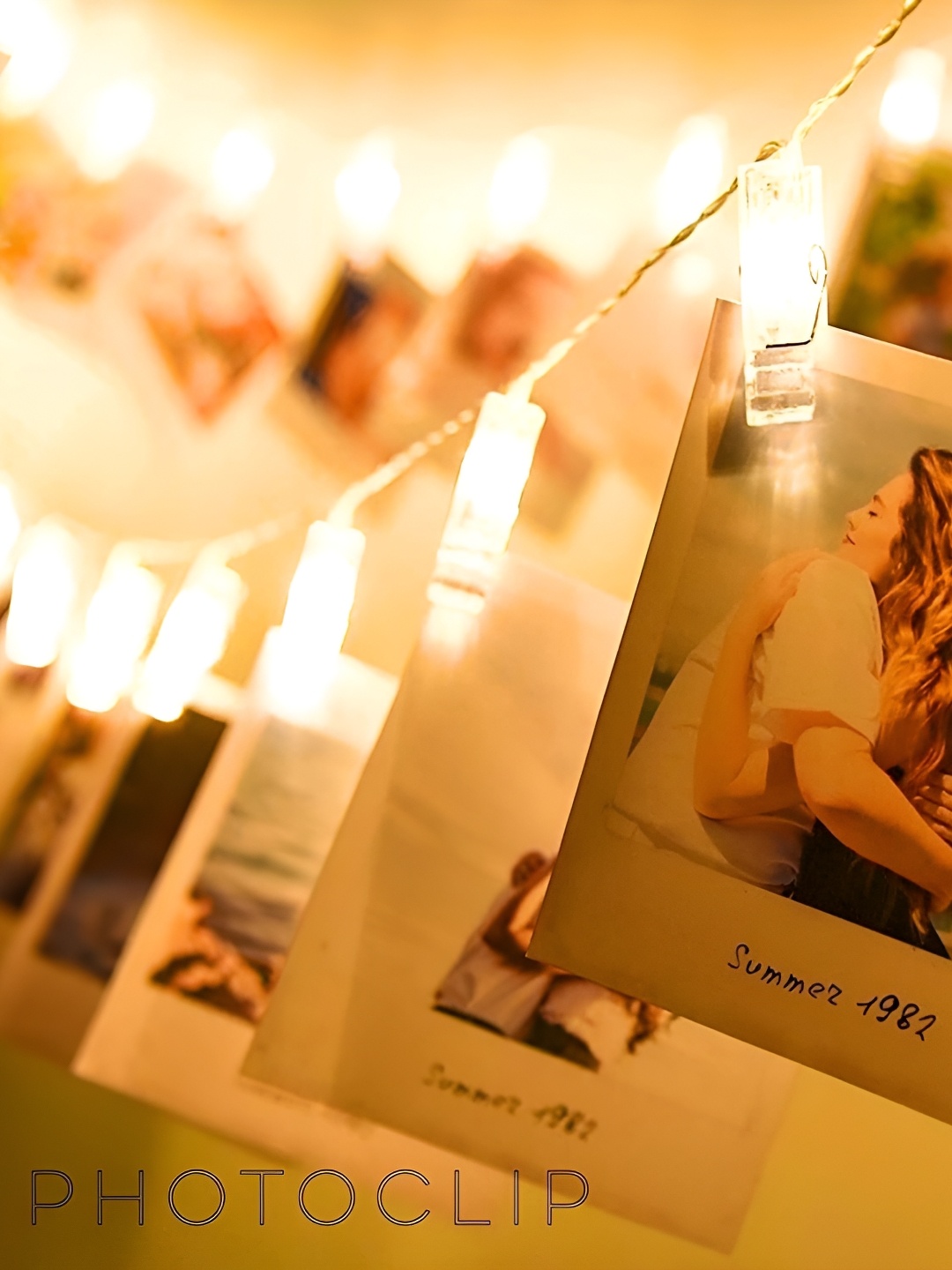 

ENORMITY White Photo Clip Shape String Lights