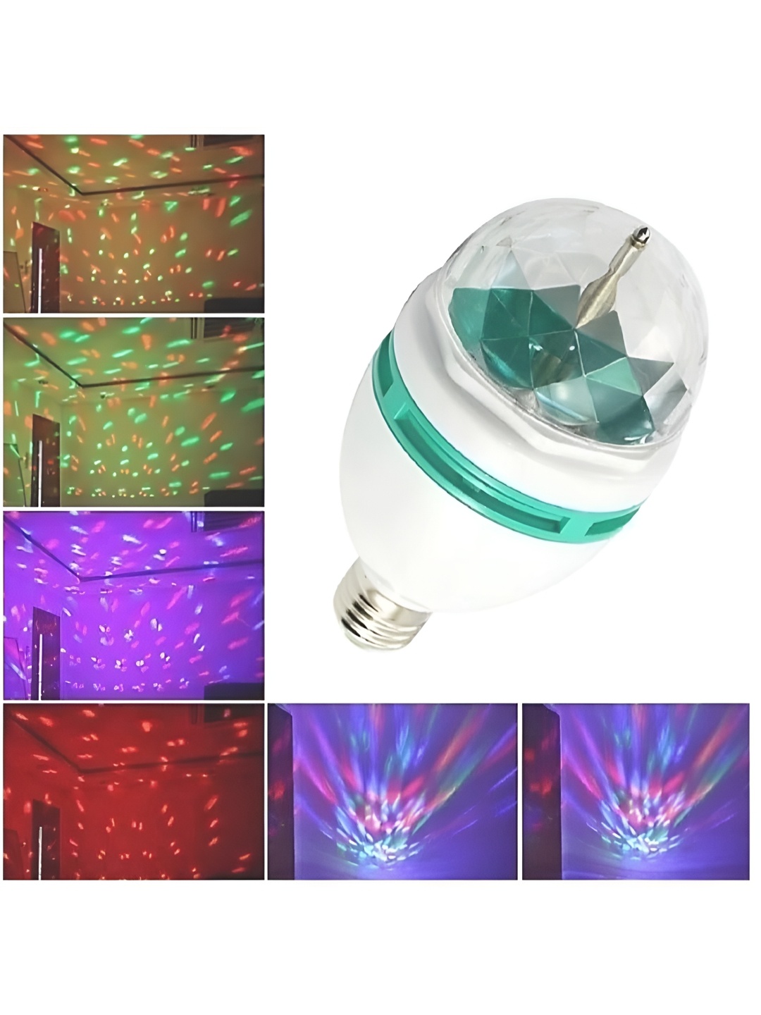 

ENORMITY White & Green Textured Contemporary Disco Ball Bulb