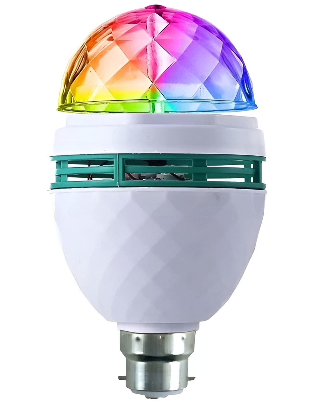 

ENORMITY White & Green Textured Contemporary Disco Ball Bulb