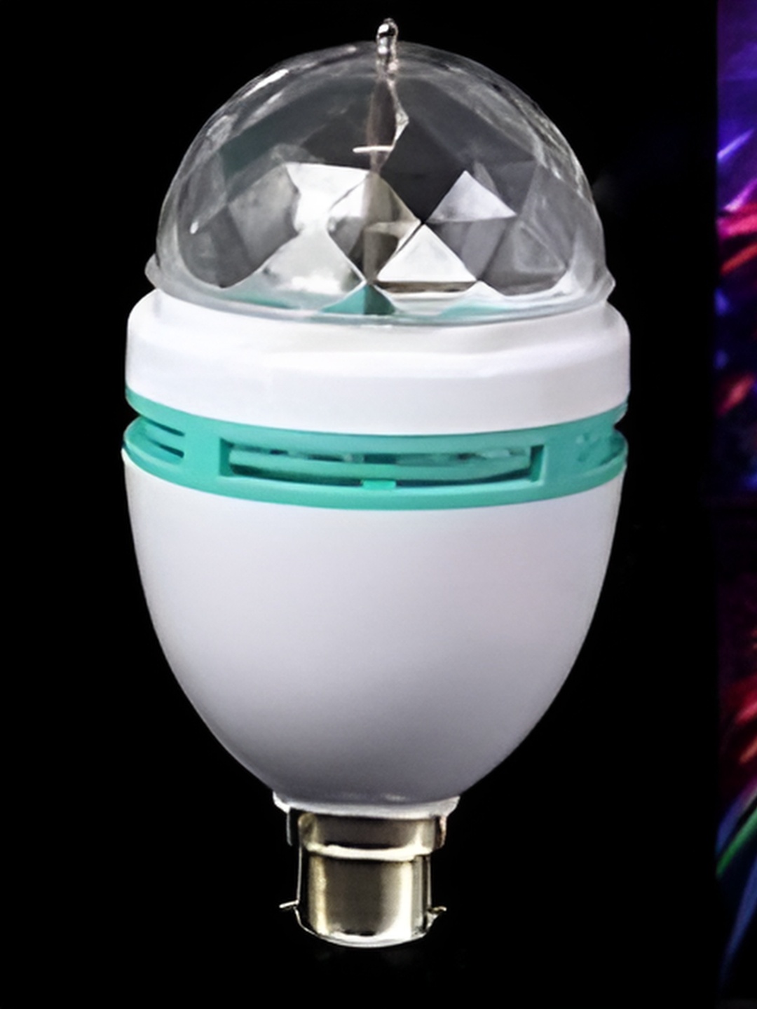 

ENORMITY Sea-Green & White Textured Semi Sphere Disco Ball Bulb