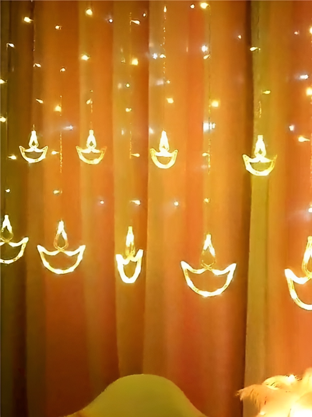 

ENORMITY Yellow Diya Shape String Lights