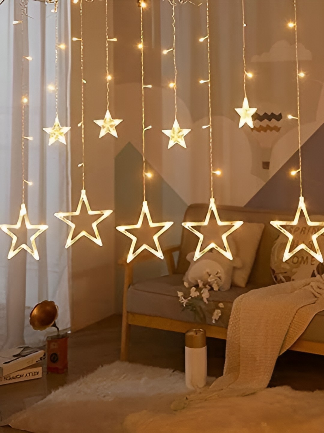 

ENORMITY Yellow Star Shaped LED String Lights